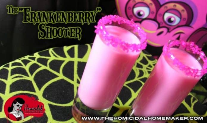 The Frankenberry Shooter – A Monster Cereal Inspired Cocktail Shot!