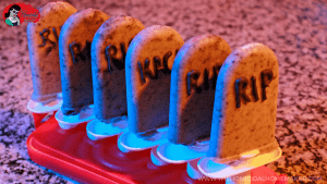 Stay as "Cool as a Corpse" with Cookies and Scream Tombstone Popsicles!