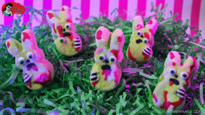 Boozy Zombie Bunny Marshmallows | The Homicidal Homemaker