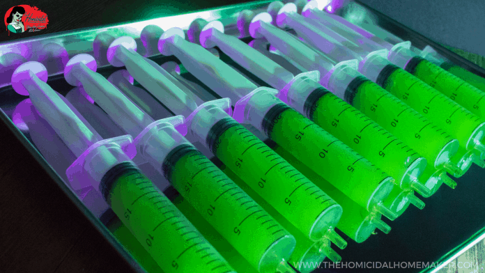 Re-Animator Reagent Serum Jelly Shot Syringes | Horror Movie Themed Recipe | Horror Recipes