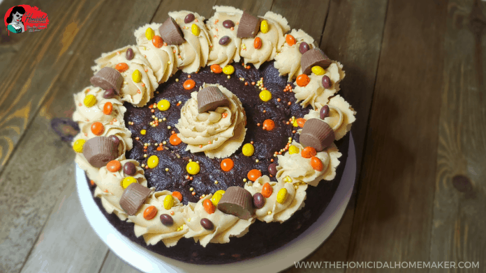 Chocolate Peanut Butter Cookie Cake — The Ultimate Halloween Dessert!