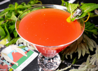 "The Love Witch" Cocktail for The Last Drive-In: Joe Bob Put a Spell On You