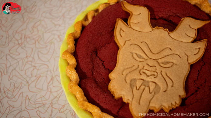 Krampus Red Velvet Sugar Cookie Pie