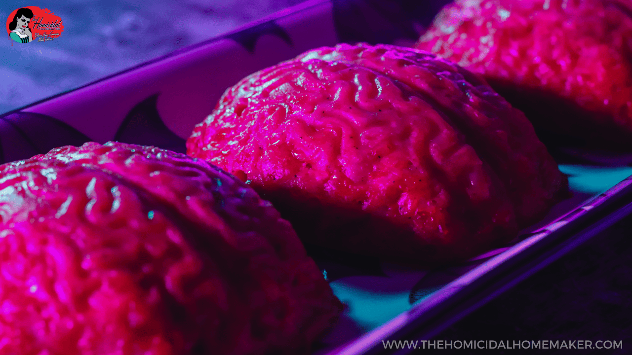 Halloween Recipes for Baked Macaroni and Cheese Brains