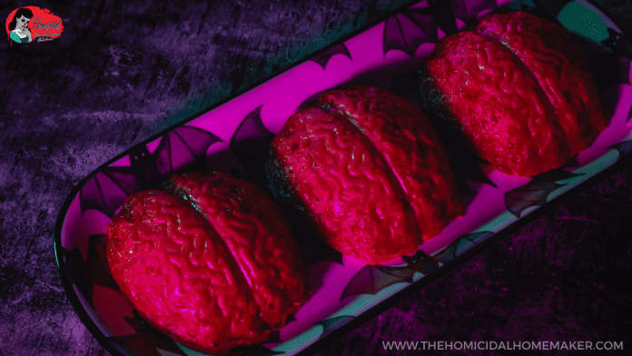 Halloween Recipes for Baked Macaroni and Cheese Brains